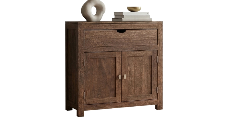 Kommode 90 cm Mango massiv gebeizt - montiert - MANGALA