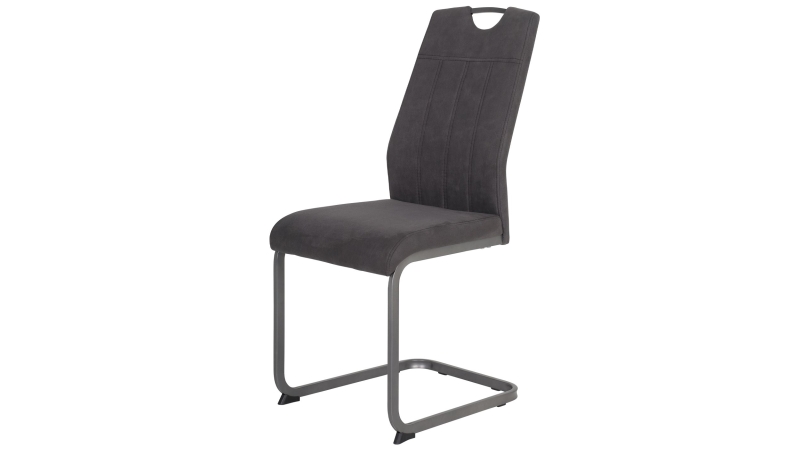 Schwingstuhl für Esszimmer anthrazit Microfaser - CHRISTINA