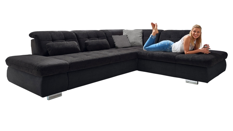Couchliebe® Wohnlandschaft planbar - schwarz - Basis Version - VITTORIA