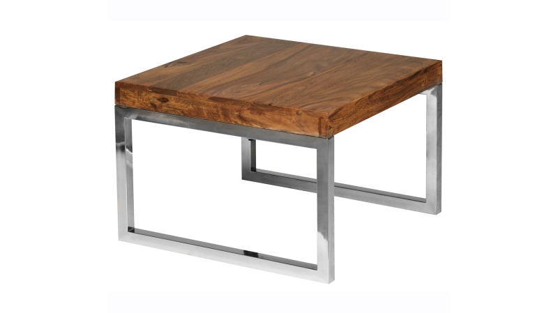 Beistelltisch Sheesham massiv gebeizt - quadratisch - 60 x 60 cm - GRETE