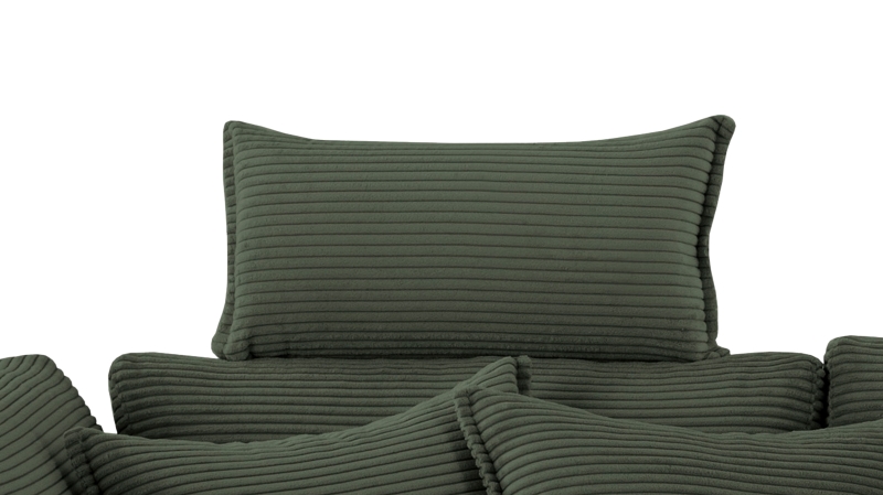 Kopfstütze Cord grün - 75 x 52 cm - SUMMER