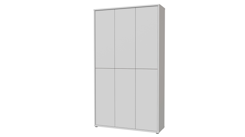 Schuhschrank hellgrau 109 x 192 cm 6-türig - ALICE SPRINGS