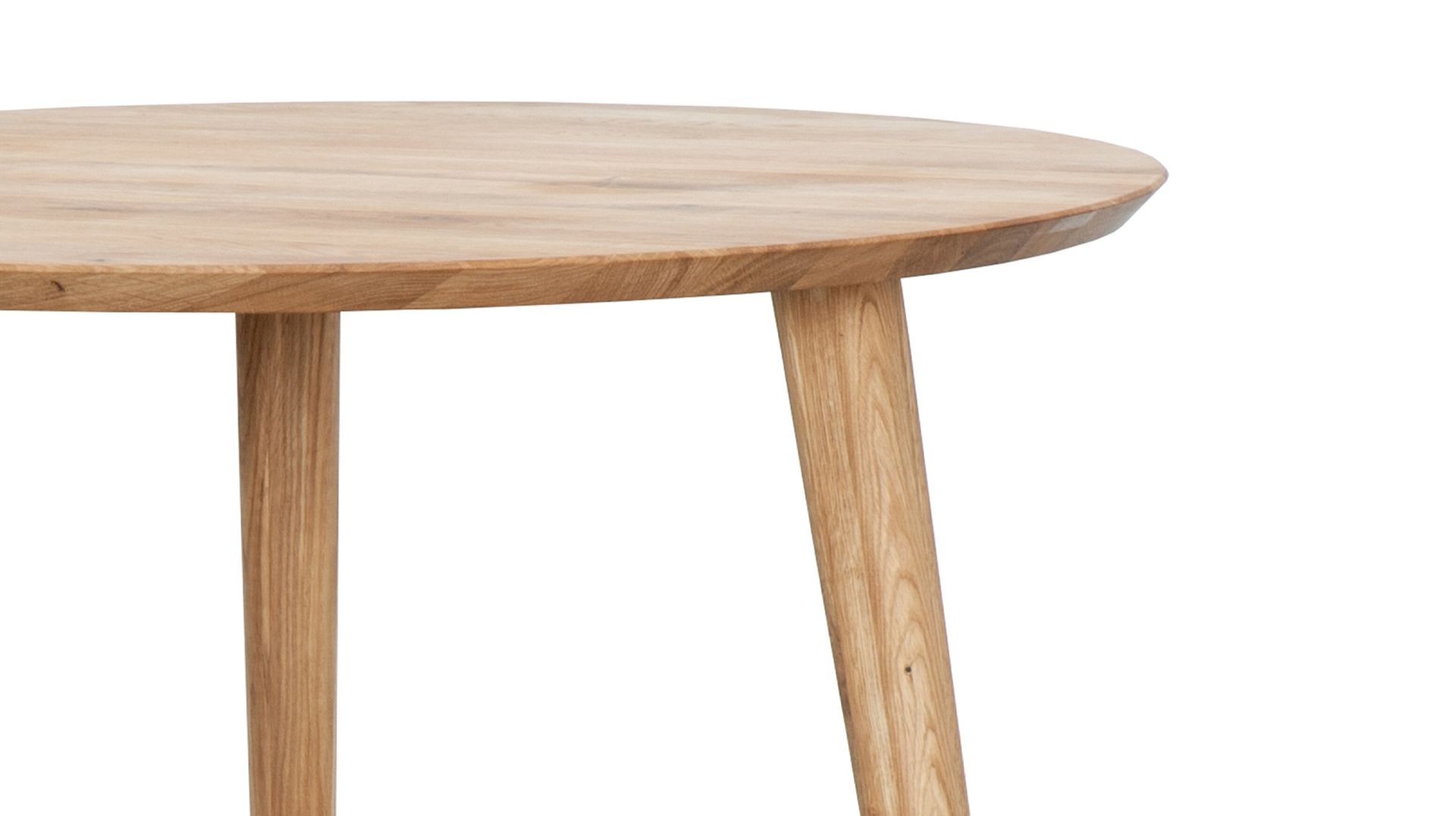 Esstisch 90 cm rund Wildeiche massiv geölt MATTI
