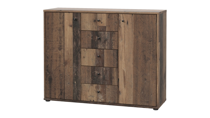 Kommode mit Schubladen Old Wood 109 cm - TEMPRA