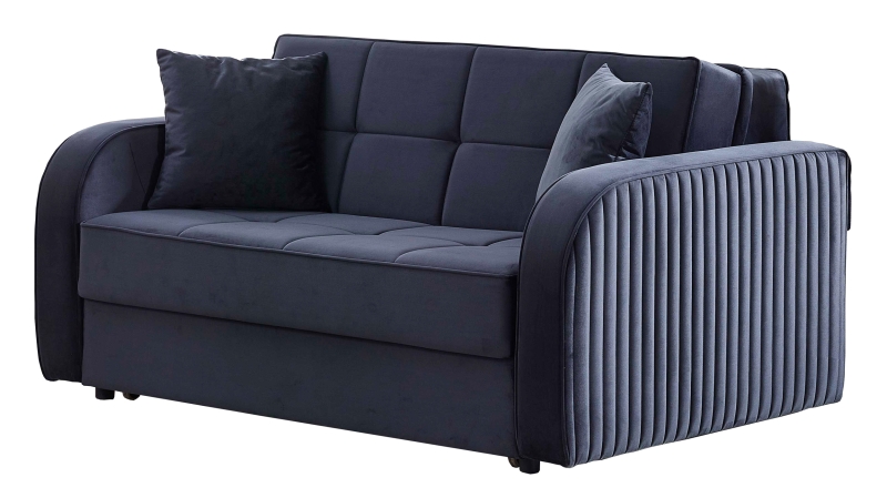 Schlafsofa anthrazit Bettkasten Dauerschläfer 162 cm - FREDERICO