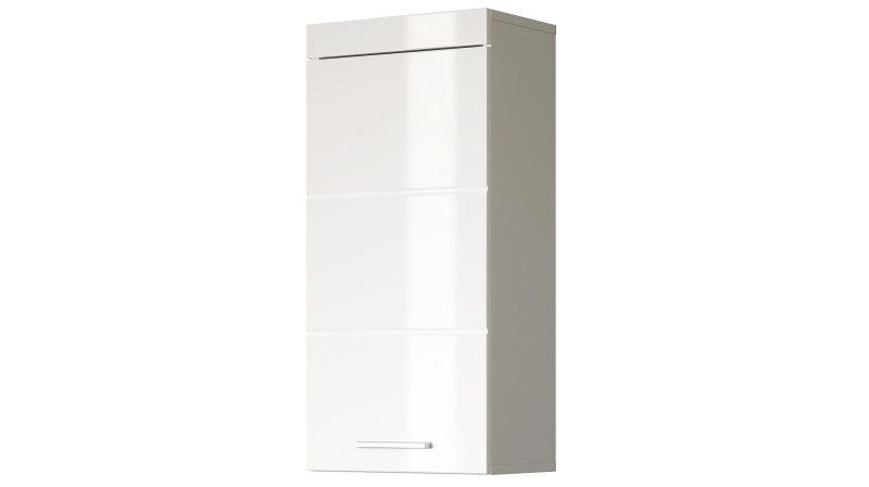Bad Hängeschrank weiß hochglanz Breite 37 cm - AMANDA