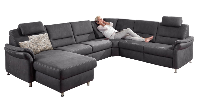 Couchliebe® Wohnlandschaft planbar - mammut grau - Premium Version - LEONARDO