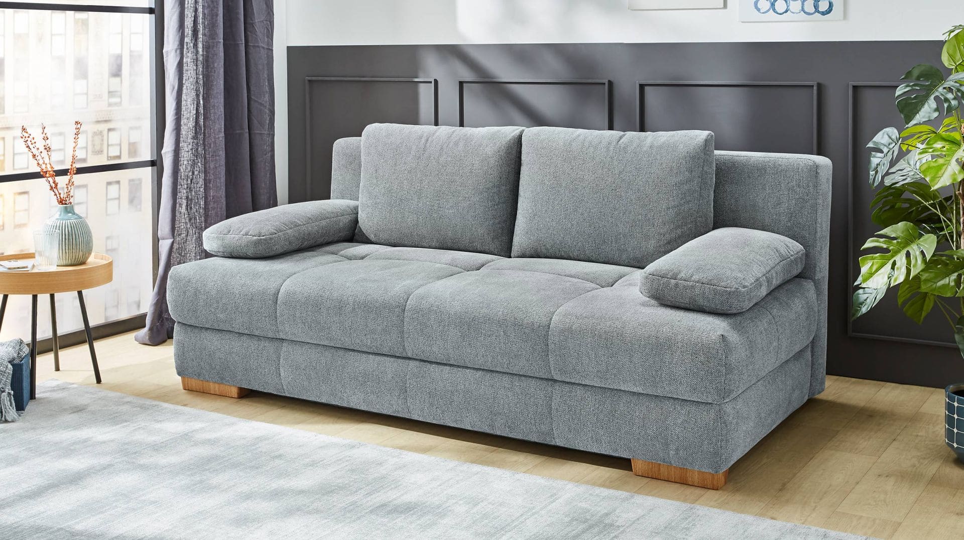 Schlafsofa Mit Bettkasten Und Federkern Dauerschlafer