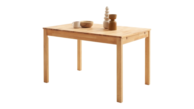 Esstisch 125 cm ausziehbar 165 cm Kernbuche massiv geölt - VARIUS