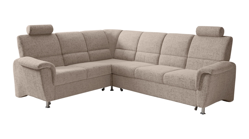 Ecksofa braun Schlaffunktion Bettkasten 271 x 224 cm - VELARO