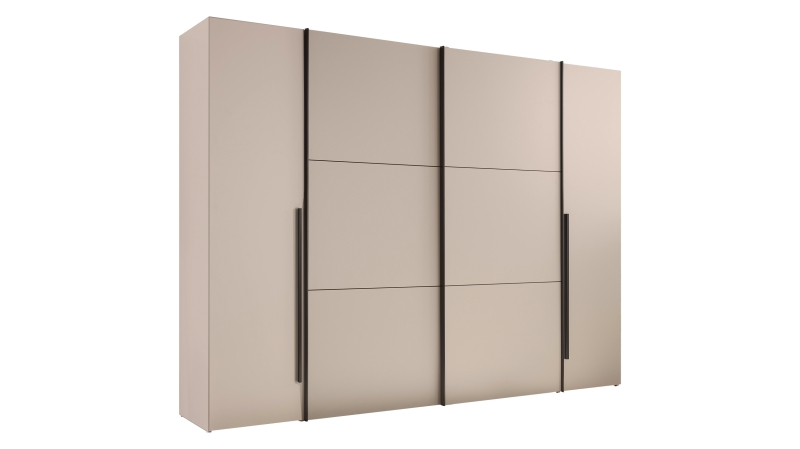 Kleiderschrank beige 276 cm Schwebetüren - MATURS