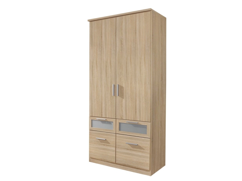 Kleiderschrank Sonoma Eiche 91 cm - rauch - BOCHUM