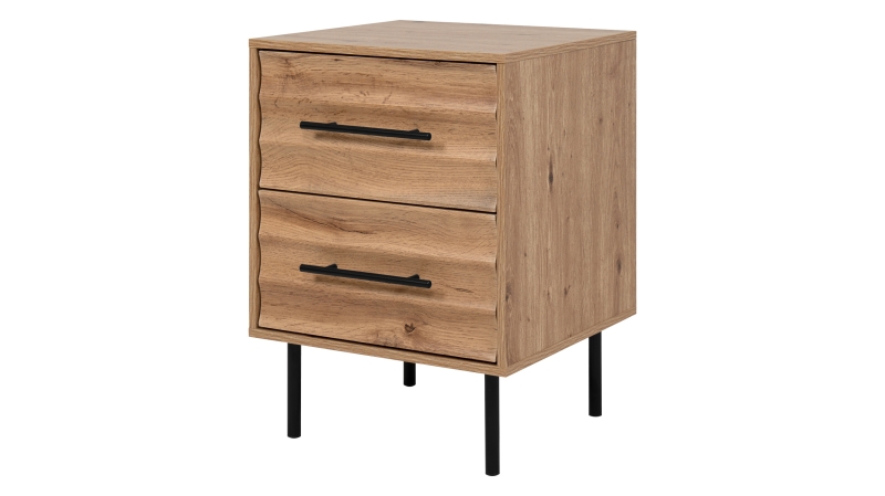 Nachttisch Artisan Eiche 40 x 39 cm - 2 Schubladen - FALUN