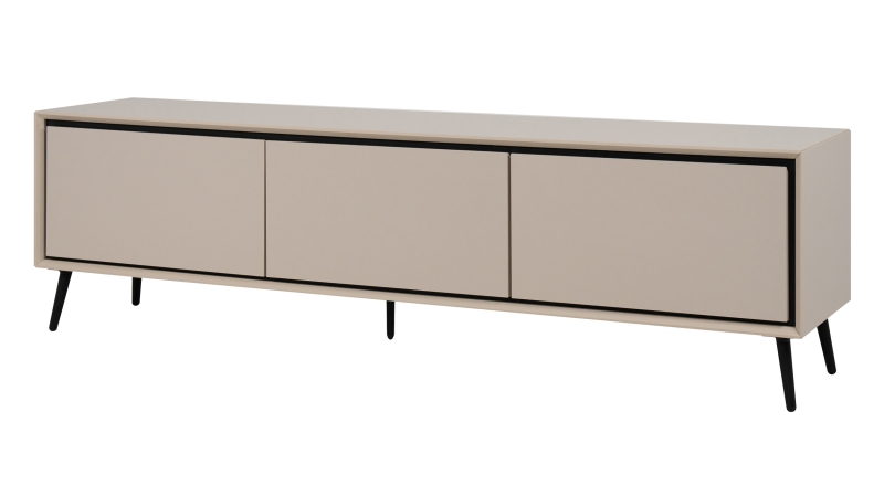 TV - Lowboard beige schwarz 175 cm TV-Board - ARONA