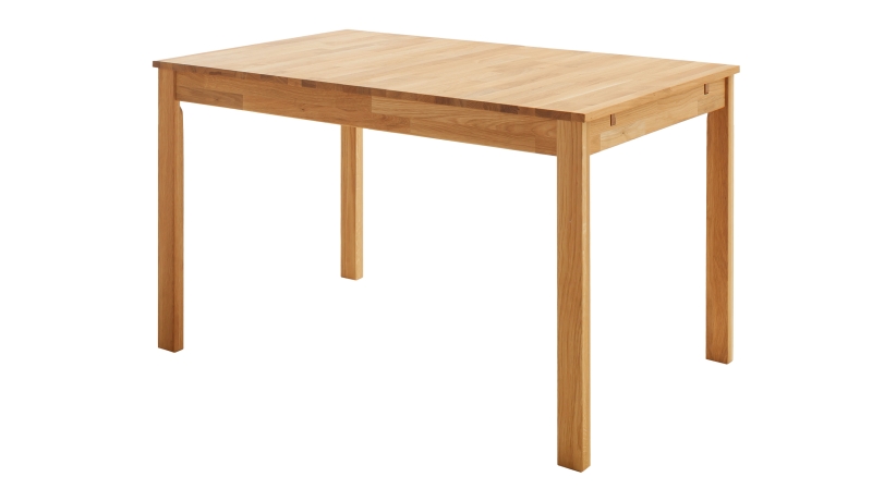 Esstisch 125 cm ausziehbar 165 cm Wildeiche massiv geölt - BASCO