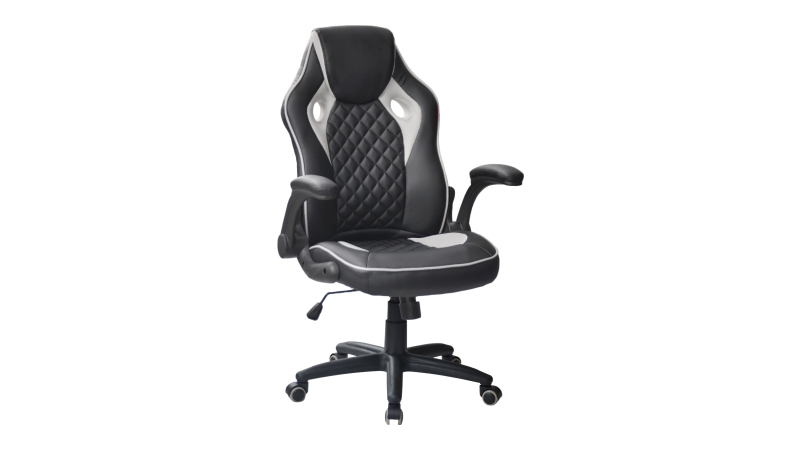 Gaming Stuhl Chefsessel Wippfunktion schwarz grau - BENT