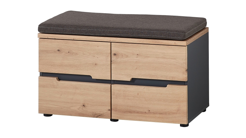 Garderobenbank mit Stauraum Artisan Eiche 80 cm - MEMPHIS