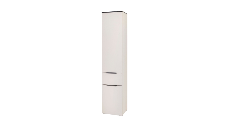 Bad Hochschrank beige - Marmoroptik 2 Türen Breite 40 cm - PROMESSA