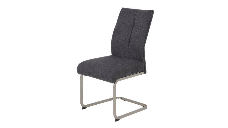 Schwingstuhl für Esszimmer anthrazit Webstoff - INES