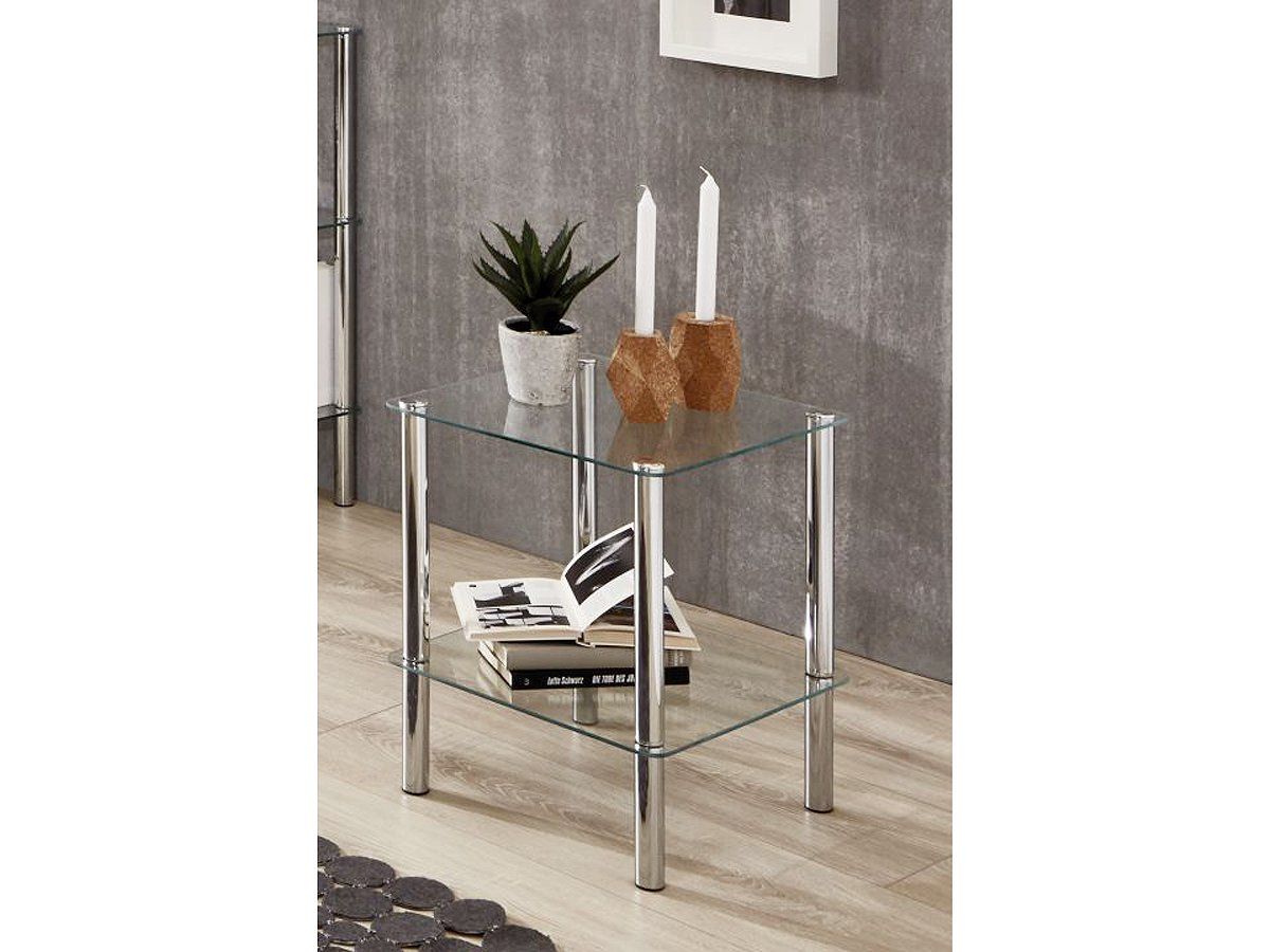 Beistelltisch Glas Chrom