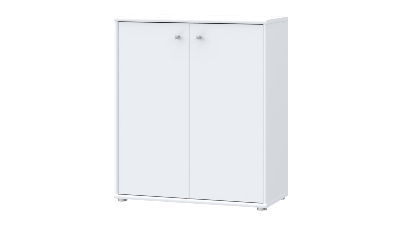 Kommode weiß 74 x 35 cm - 2-türig - TEMPRA