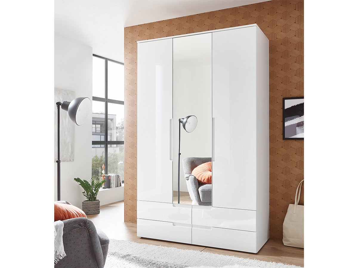 Kleiderschrank Weiss Hochglanz