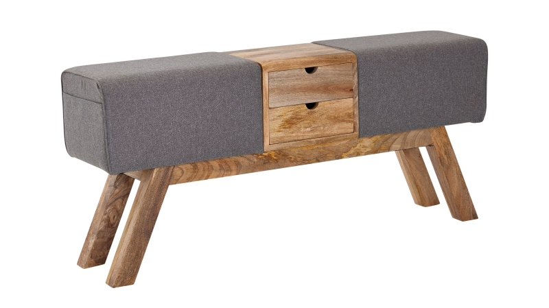 Sitzbank mit Schubladen 120 cm Mango lackiert - TUVA 