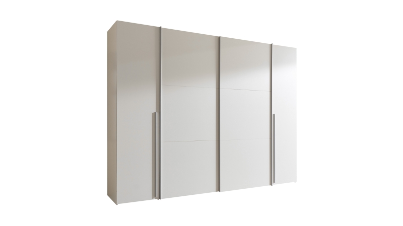 Kleiderschrank weiß - 267 cm - Schwebetüren - MATURS
