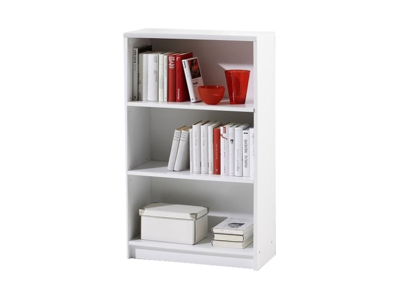 Bücherregal Standregal weiß 60 x 106 cm - 2 Einlegeböden - LILLY