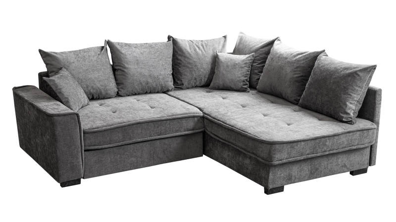 Ecksofa mit Bettkasten anthrazit 232 x 194 cm - MONTEVIDEO