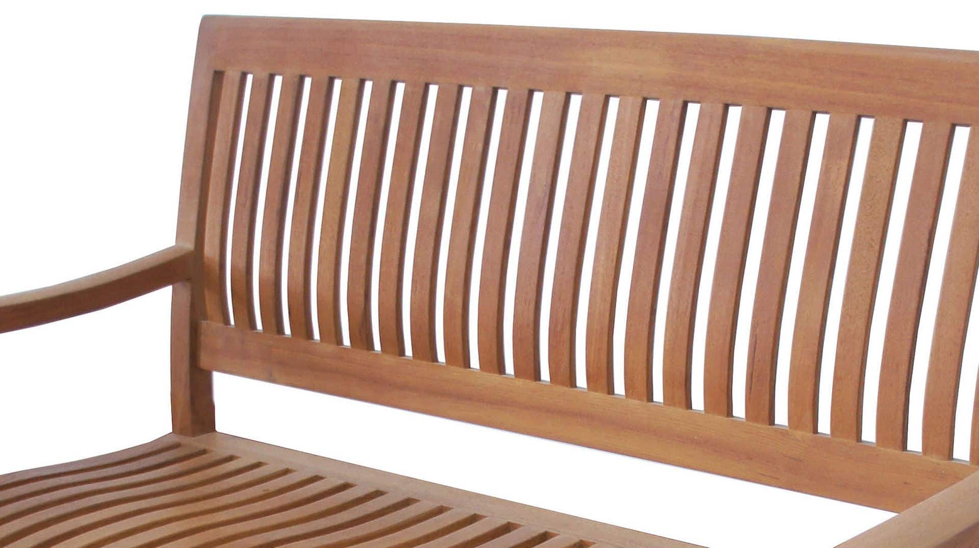 Gartenbank 2Sitzer Massivholz Akazie geölt 123 cm VERA