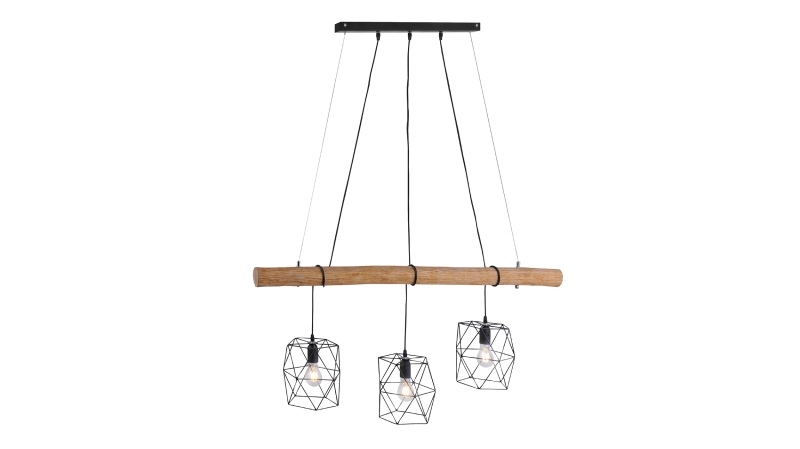 Hängelampe 120 cm - Metallgitter schwarz - EDGAR