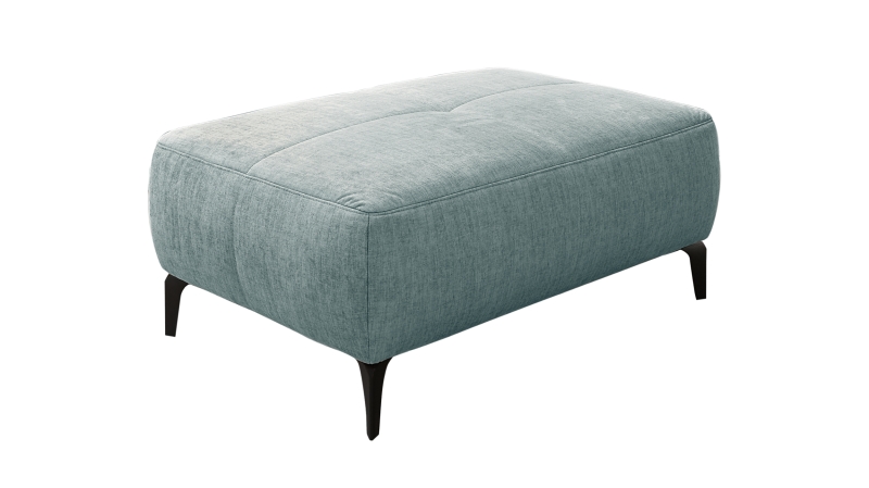 Hocker Sitzhocker 79 x 111 cm Veloursbezug blau - SALO