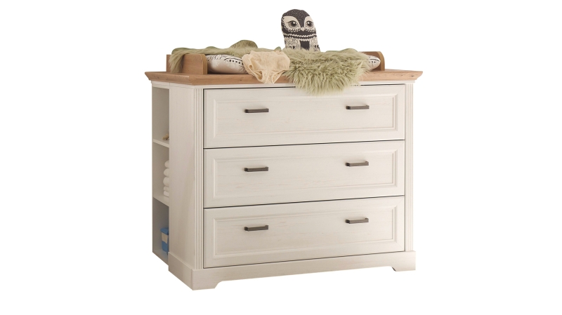 Kommode Wickelkommode weiß Anderson Pinie 114 cm - JASMIN 