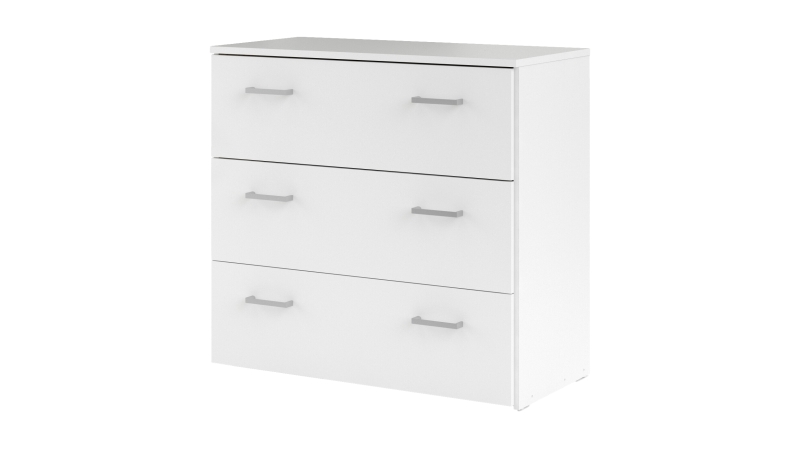 Kommode mit 3 Schubladen weiss 74 x 70 cm - SPACE