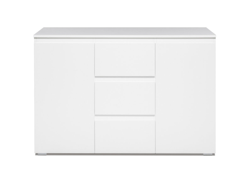 Kommode mit 3 Schubladen weiß matt 120 cm - IMAGE