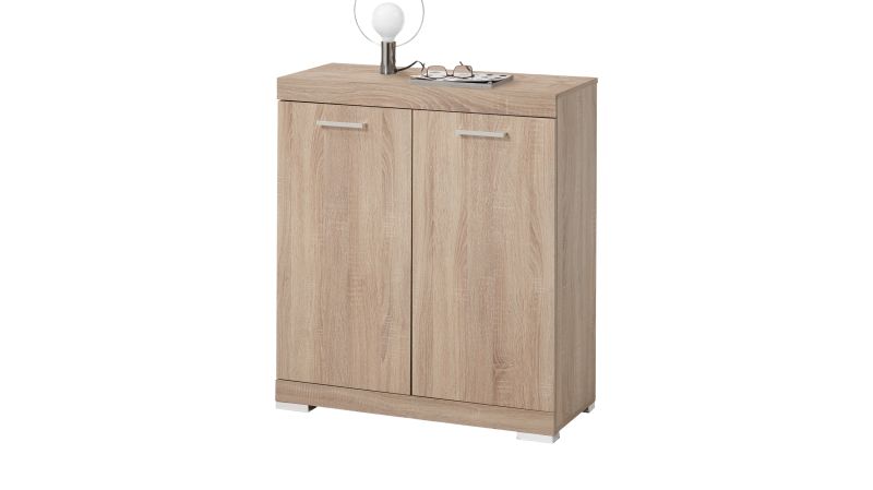 Kommode Eiche 80 x 50 cm - 2-türig - BRISTOL