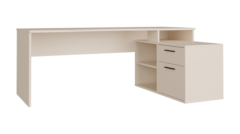 Eck-Schreibtisch beige 200 x 122 cm - TEZAUR