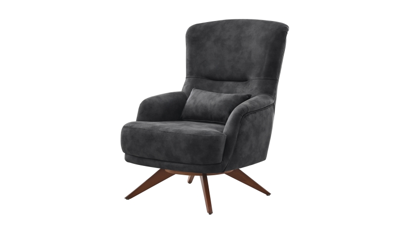 Fernsehsessel anthrazit Stoffbezug - ALBERTO