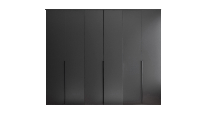 Kleiderschrank graphit - 270 cm - Kleiderschrank 6-türig - KEVO