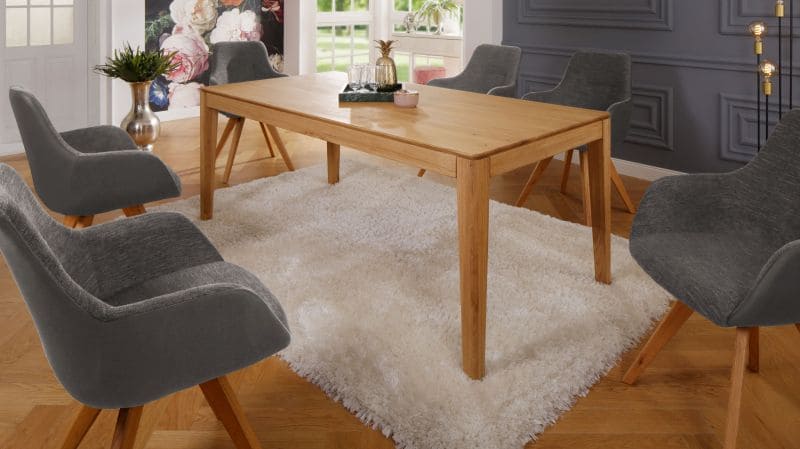 Esstisch Wildeiche 160x90 Ausziehbar