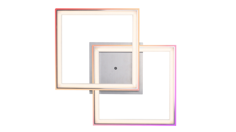 Deckenleuchte LED stahlfarben 45 cm mit RGB-Farbwechsel - FELIX