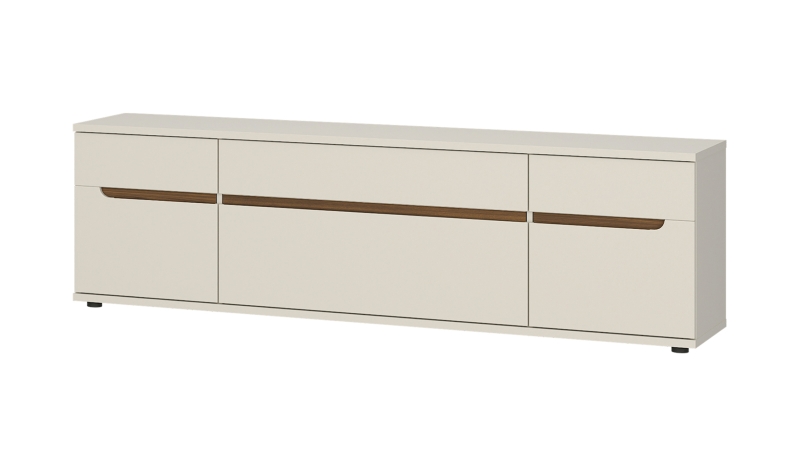 TV-Lowboard Beige-Kaschmir - Nussbaum - 180 cm - VIRGINIA
