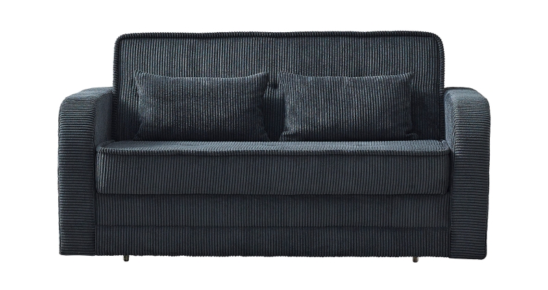 Schlafsofa Cord anthrazit Bettkasten ausziehbar 171 cm - MOLERON