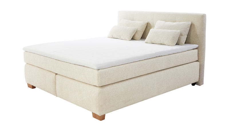 Boxspringbett 180 x 200 cm beige Chenille - NARVE