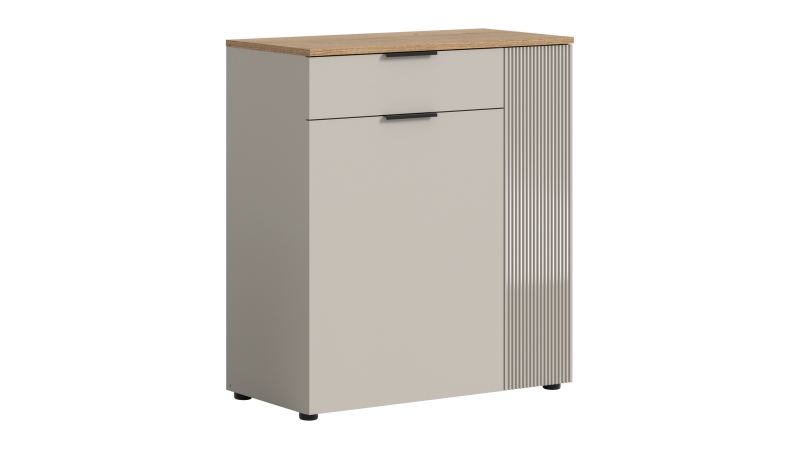 Kommode mit Schublade beige Evoke Eiche 80 cm - SLIDE