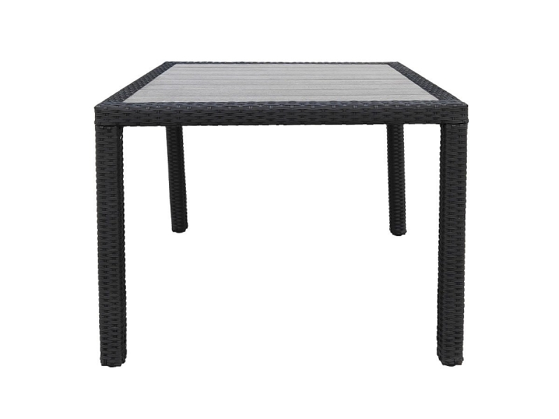 Gartentisch quadratisch schwarz 90 x 90 cm - HAVIN