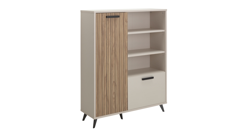 Highboard 2 Türen Eiche - beige - 101 cm - BRAVO