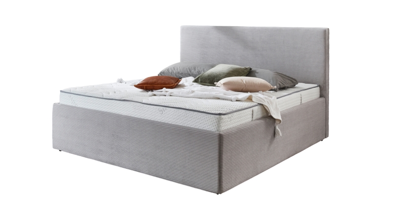 Polsterbett 140 x 200 cm Cord grau - CALGARY