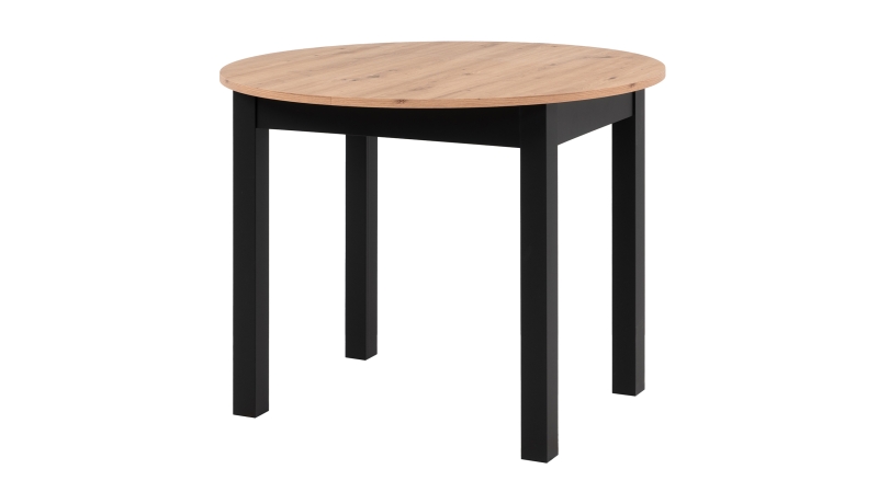 Esstisch rund ausziehbar 100 - 140 cm Artisan Eiche - COBURG